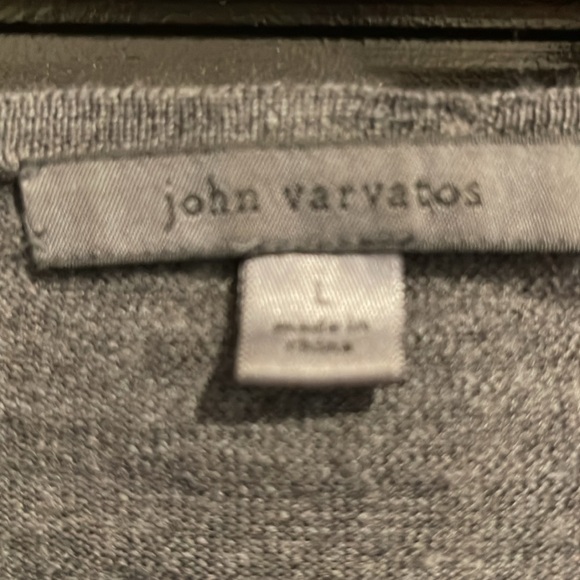 John Varvatos V-Neck Sweater 100% Merino Wool - Picture 2 of 4
